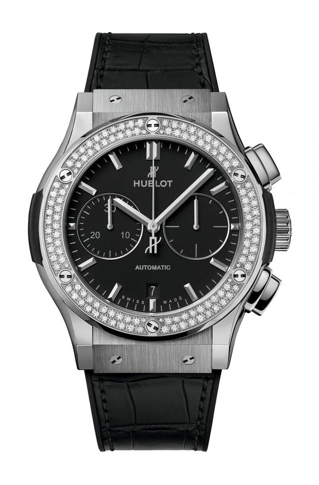 Hublot Classic Fusion Chronograph Titanium Diamonds Men's Watch 541.NX.1171.LR.1104