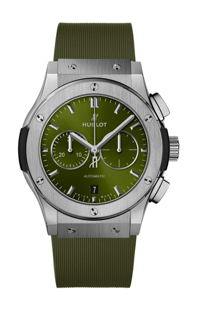 Hublot Classic Fusion Chronograph Titanium Green Men's Watch 521.NX.8970.RX