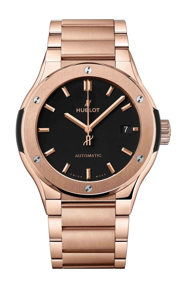 Hublot Classic Fusion King Gold Bracelet Woman's Watch 585.OX.1180.OX