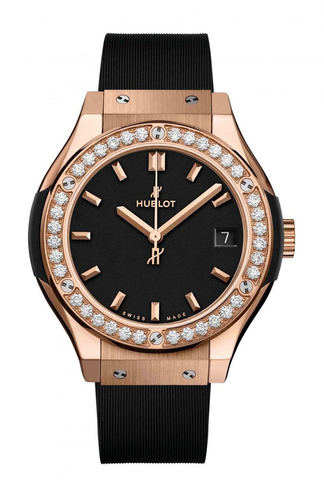 Hublot Classic Fusion King Gold Diamonds Woman's Watch 581.OX.1181.RX.1104