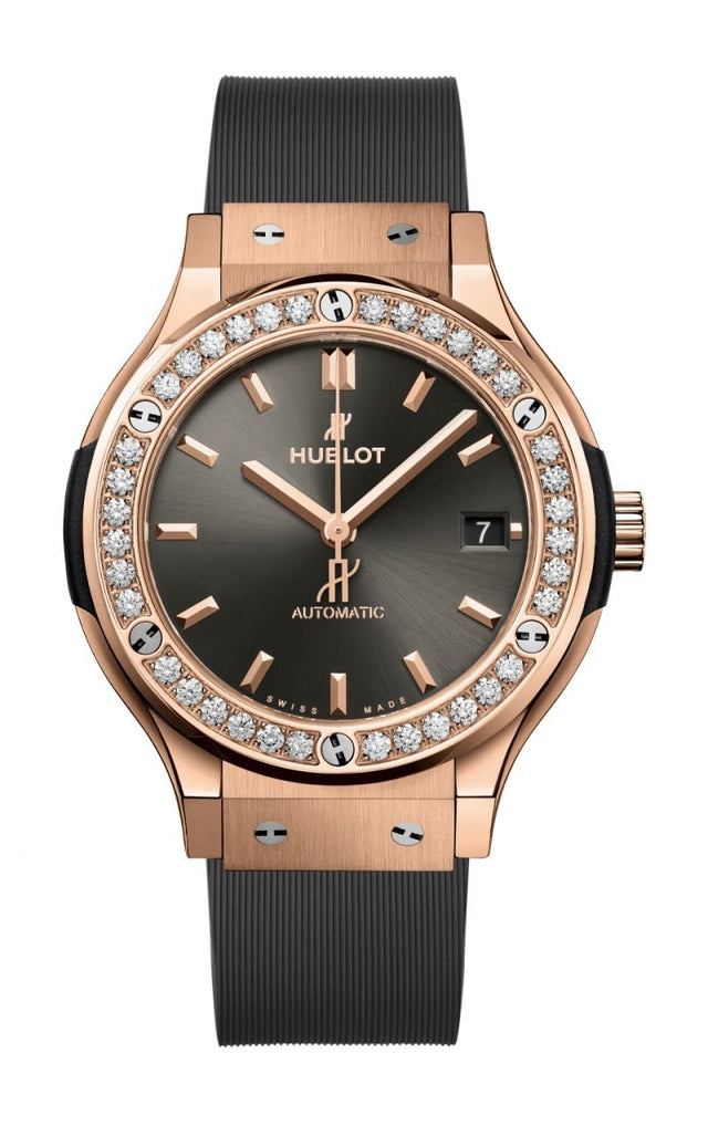 Hublot Classic Fusion Racing Grey King Gold Diamonds Men's Watch 565.OX.7081.RX.1204