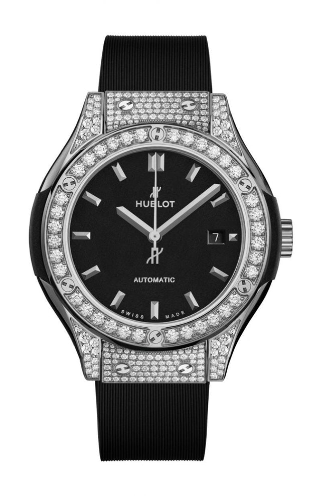 Hublot Classic Fusion Titanium Pavé Woman's Watch 582.NX.1170.RX.1704