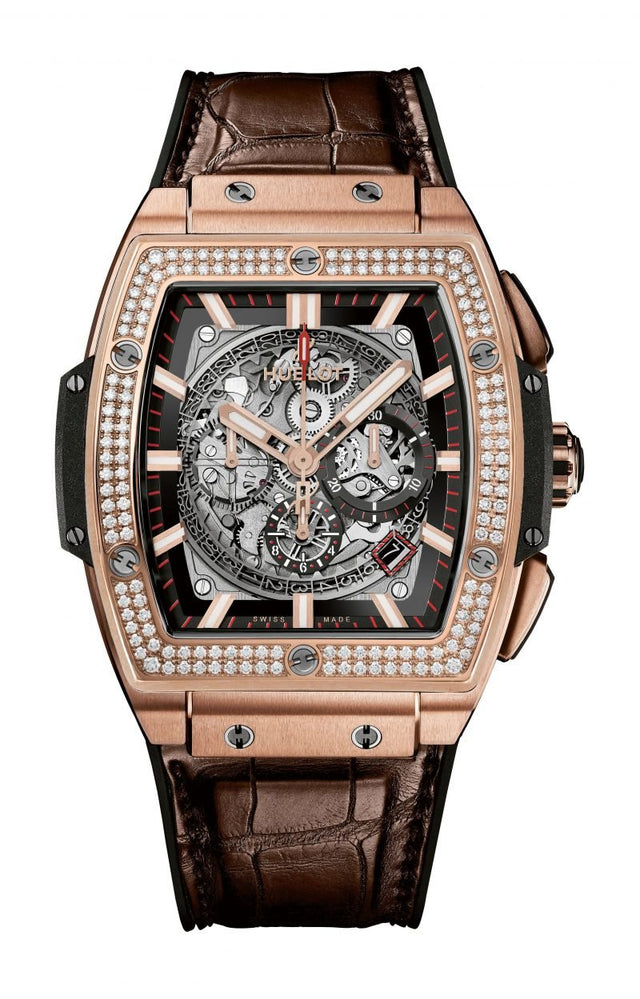 Hublot Spirit Of Big Bang King Gold Diamonds Men's Watch 601.OX.0183.LR.1104