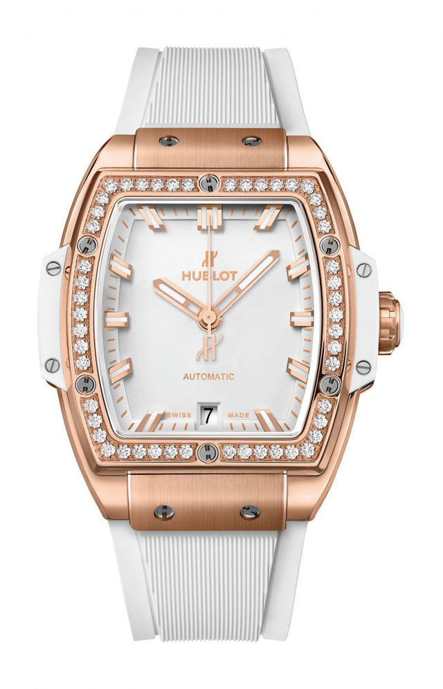 Hublot Spirit of Big Bang King Gold White Diamonds Woman's Watch 665.OE.2080.RW.1204