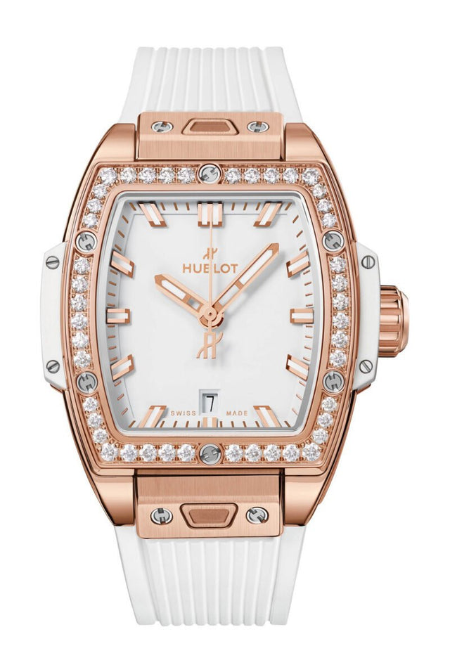 Hublot Spirit of Big Bang King Gold White Diamonds Woman's Watch 682.OE.2080.RW.1204