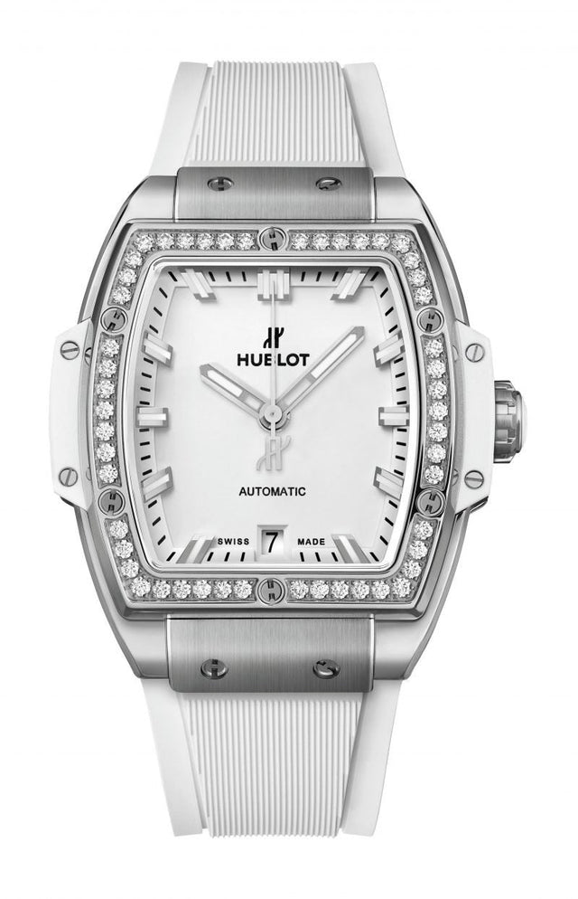 Hublot Spirit of Big Bang Titanium White Diamonds Woman's Watch 665.NE.2010.RW.1204