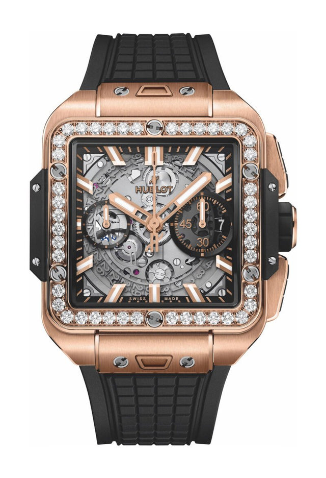 Hublot Square Bang Unico King Gold Diamonds Men's Watch 821.OX.0180.RX.1204