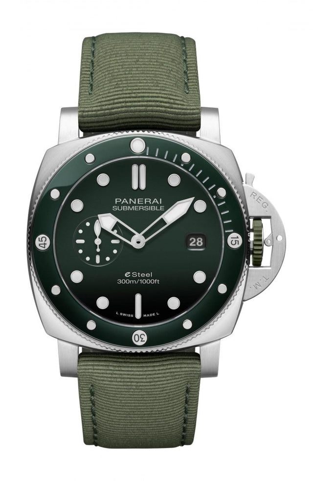 Panerai Submersible QuarantaQuattro eSteel Verde Smeraldo Men's watch PAM01287