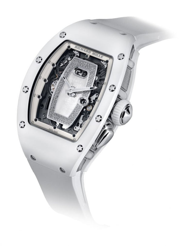 Richard Mille RM 037 Automatique Woman's watch White Ceramic,White Gold