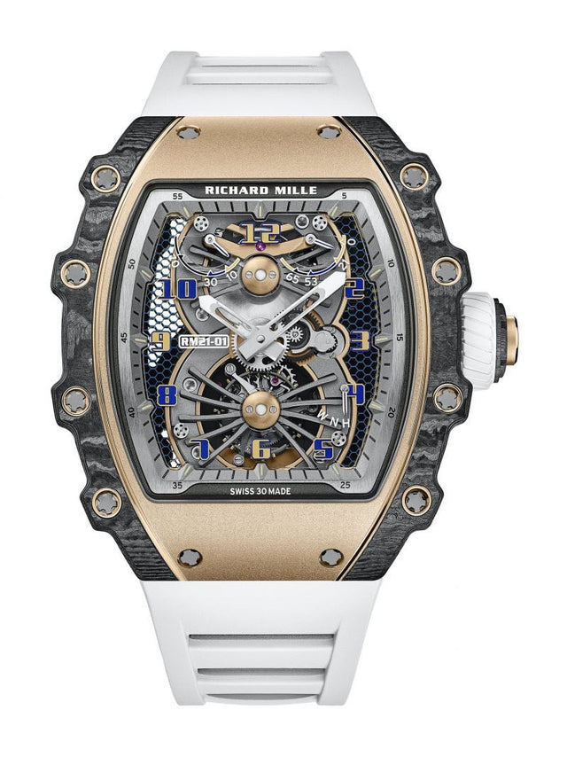 Richard Mille RM 21-01 Tourbillon Aerodyne Men's watch Carbon,Red Gold,Two-Tone