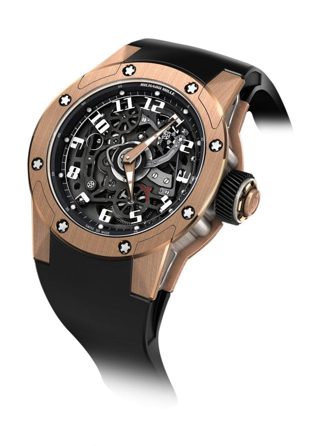 Richard Mille RM 63-01 Automatic Winding Dizzy Hands Men's watch Red Gold,Titanium