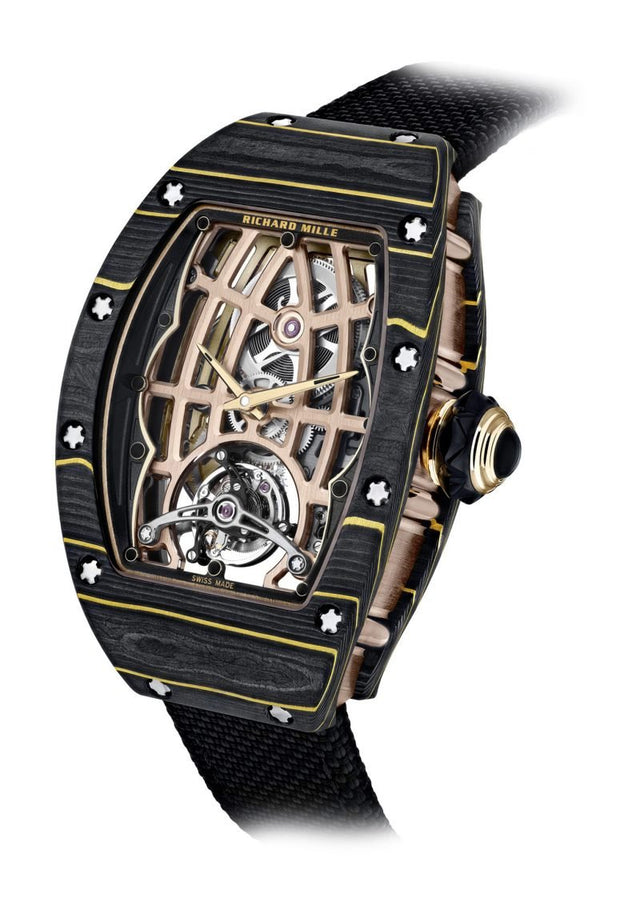 Richard Mille RM 74-02 In-House Automatic Tourbillon Men's watch Carbon,Yellow Gold