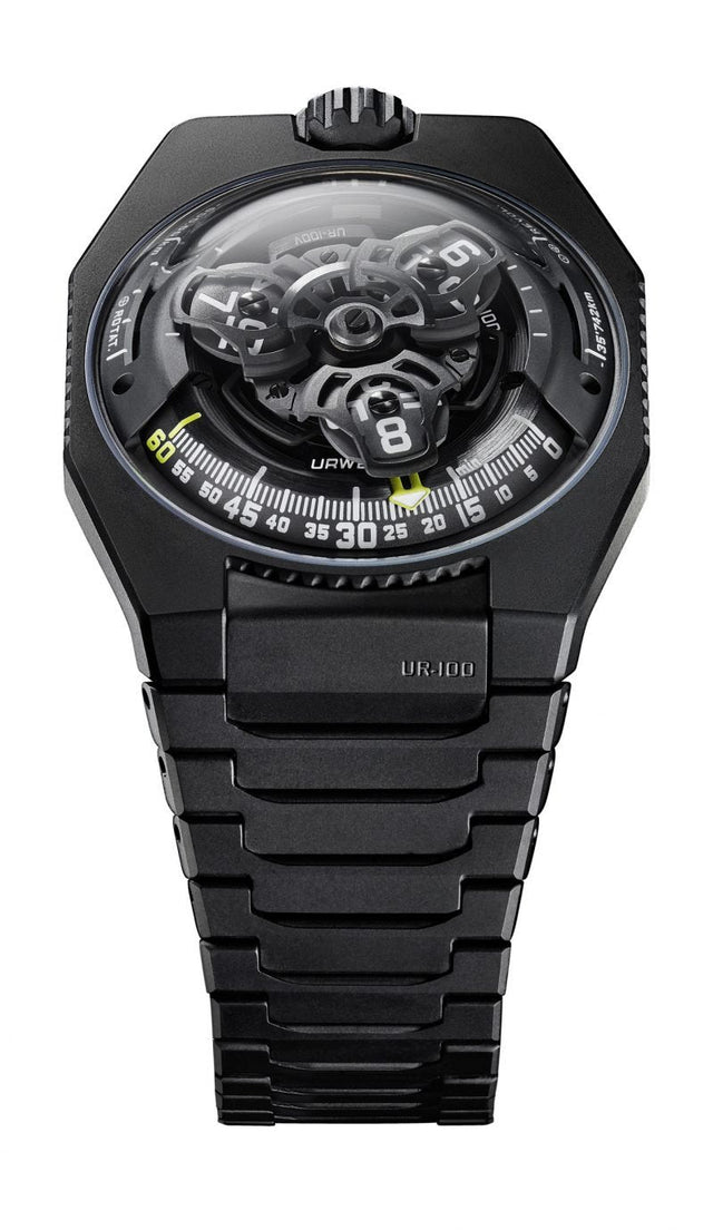Urwerk UR-100V Full Black Titanium Jacket Men's watch 